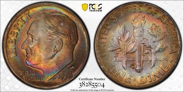1950-D 10C MS67+ FB