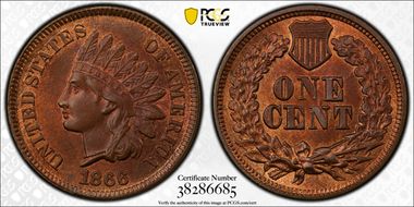 1866 1C RPD FS-301, Snow-2 MS65+ RB