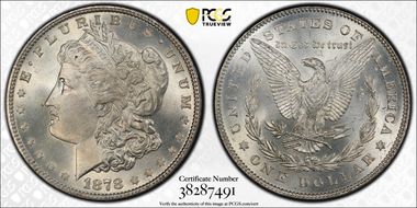 1878 7/8TF $1 VAM 33, Doubled Legs MS66