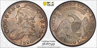 1826 50C O-111 AU58