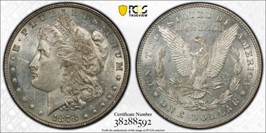 1878 7/8TF $1 VAM 44, Tripled Blossoms AU58