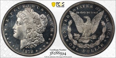 1878 8TF $1 PR64CAM