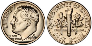 1968-S 10C DDR FS-802 PR67