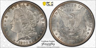 1880 $1 VAM 11, Checkmark MS61