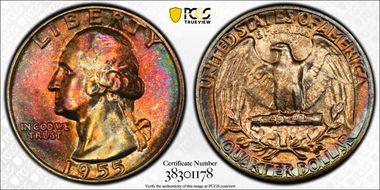 1955 25C MS67+