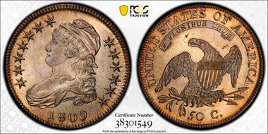 1809 50C MS63