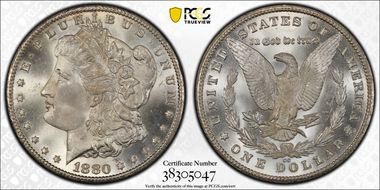 1880-CC $1 8/High 7 MS66