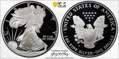 1995-W $1 Silver Eagle PR69DCAM
