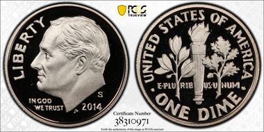 2014-S 10C Chronicles Set PR69DCAM