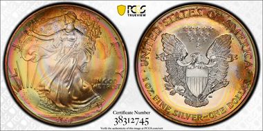 1995 $1 Silver Eagle MS67