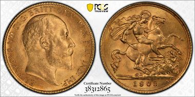 1908 1/2 Sov S-3974B MS62