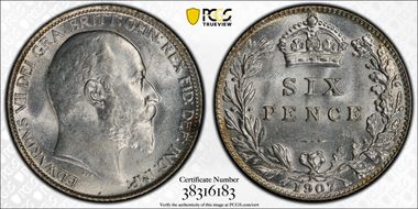 1907 6D S-3983 MS64