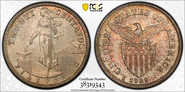 1929-M 20C Allen-11.19b Tripled 2 MS64+