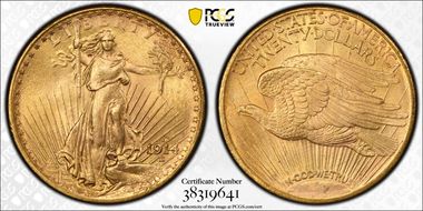 1914-S $20 MS65+