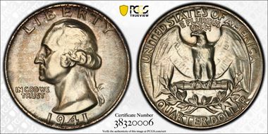 1941 25C PR67+