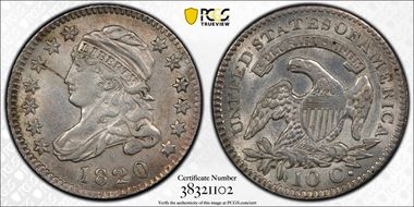 1820 10C Small 0 MS62