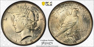 1925 $1 MS65+