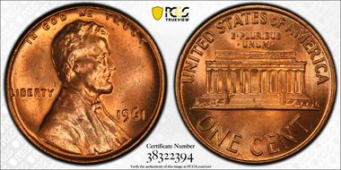 1961 1C MS66RD