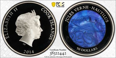 2014 $50 Jules Verne Nautilus PR67DCAM
