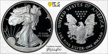 1993-P $1 Silver Eagle PR68DCAM