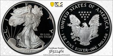 1993-P $1 Silver Eagle PR68DCAM