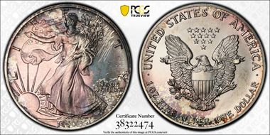 1990 $1 Silver Eagle MS66