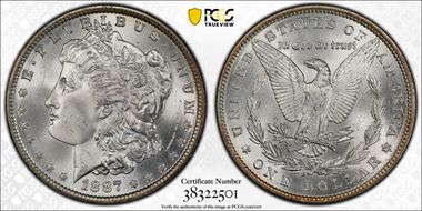 1887 $1 MS65+