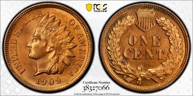 1909 1C Indian MS66RD