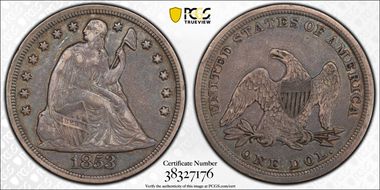 1853 $1 XF40