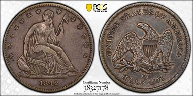 1842-O 50C Small Date, Rev. of 1839 VF35