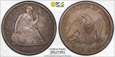 1854 $1 VF30