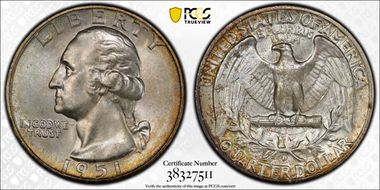 1951-D 25C MS67