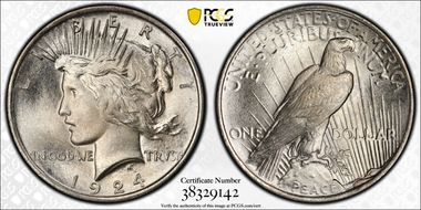 1924 $1 MS67+
