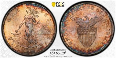 1903-S Peso KM-168  Ag MS65