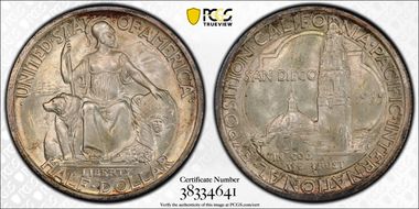 1935-S 50C San Diego MS66