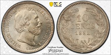 1882 10C KM-80  Ag MS66