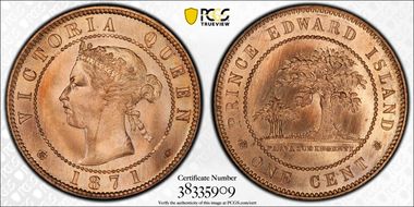 1871 1C Medallic ↑↑ MS67RD