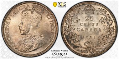 1931 25C MS67