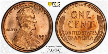 1928-D 1C MS65+ RD