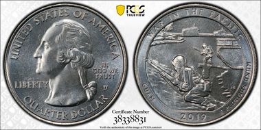2019-D 25C War in the Pacific NP MS65+