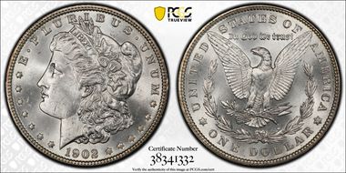 1902 $1 MS65+