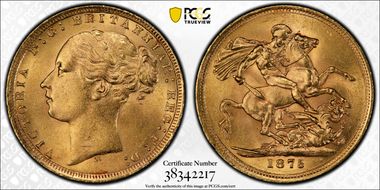 1875-M Sov St. George S-3857 MS63