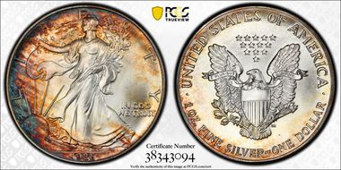 1986 $1 Silver Eagle MS67