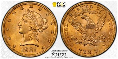 1901 $10 MS63