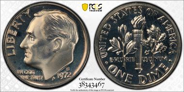 1972-S 10C PR68
