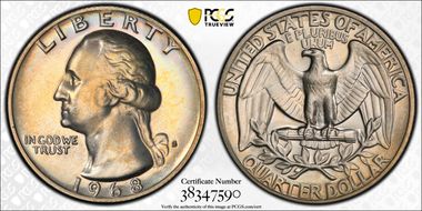 1968-S 25C PR66