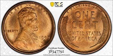 1909-S 1C Lincoln MS66RD