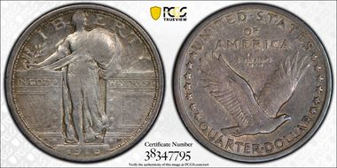 1916 25C Standing Liberty F12