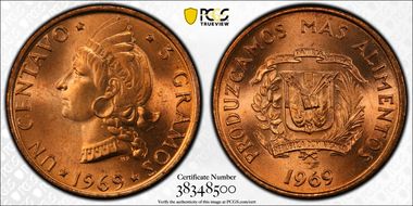 1969 1C F.A.O. MS66RD