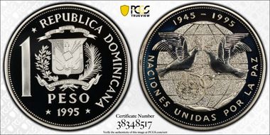 1995 Peso UN-Peace PR69DCAM